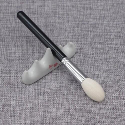 C01 Professional Handmade Make Up Brush Face Powder Brush Soft Saikoho Goat Hair Cosmetic Tools Black Handle Makeup Brushes