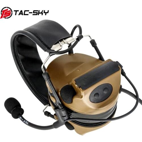 TAC-SKY COMTAC II silicone earmuffs version outdoor hunting sports military noise reduction pickup tactical headset CB