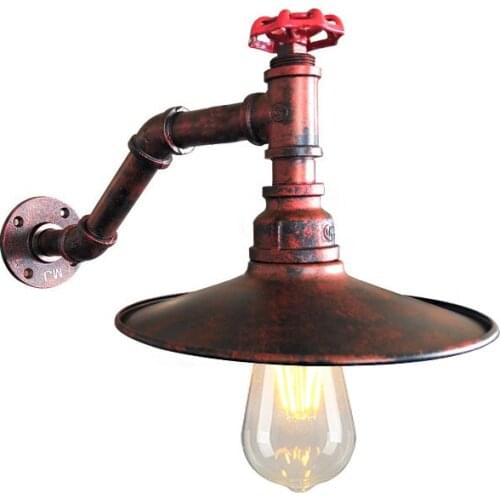 Vintage Iron Water Pipe Wall Lamps Art Decor Living Room Bedroom Dining Room Wall Light Fixtures Industrial Home Lighting Lamp