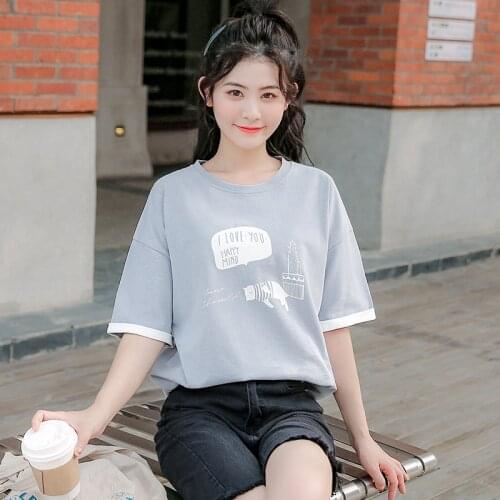 Tops T Shirt Women Short Sleeve orange Tshirt Women Lady