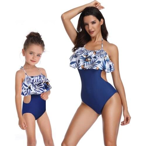 Family Matching Swimsuits Sexy Bohemia Mom And Me Swimwear Bikini Family Look Girl Bathing Suit Family Matching Clothes