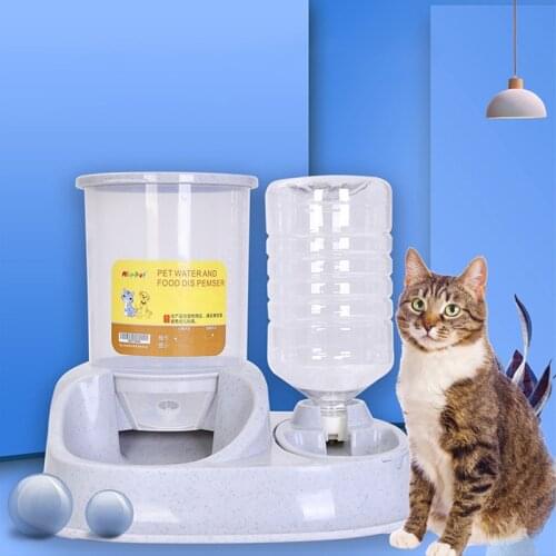 4L Cat Bowl Pet Automatic Feeders Large Capacity Cat Water Fountain Pet Food Dispenser Bottle Puppy Feeding Waterer Products