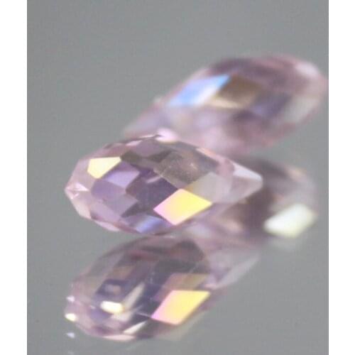 50pcs 6x12MM Clear Oval Faceted Czech Crystal Beads With Hole Briolette Teardrop Glass Beads For Jewelry Making DIY