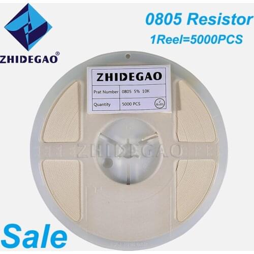 5000Pcs 0805 SMD 1/8W 0R ~ 10M Chip Resistor 0 10R 100R 220R 330R 470R 1K 4.7K 10K 47K 100K 0 10 100 330 470 ohm ZHIDEGAO