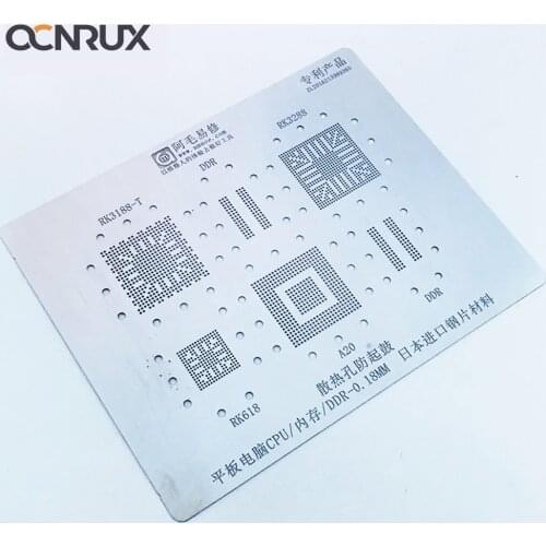 Amaoe Tablet PC CPU DDR RK3188 RK3288 RK618 BGA Reballing Stencil Plant Tin Net 0.18mm