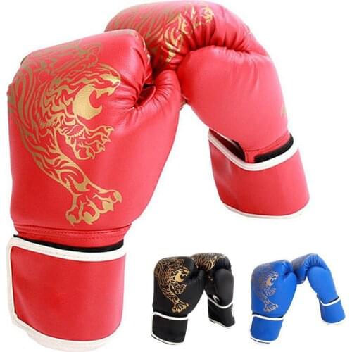 1 Pair Adults Kids Children Boxing Gloves Flame Mesh Breathable PU Leather Training Fighting Gloves Sanda Boxing Training Gloves