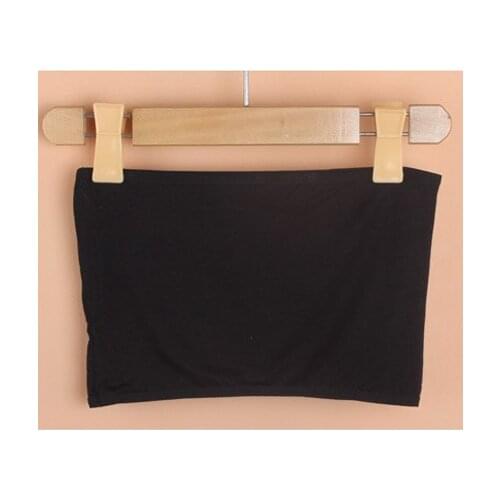Black kids tube top Modal cotton underwear baby children girl tanks camisoles training bras strapless undershirts Chest wound