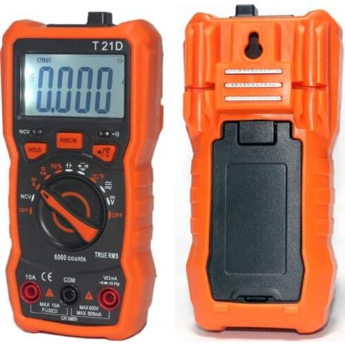 T21D Digital Multimeter DC/AC Voltmeter Handheld Diode NCV Tester 6000 Counts