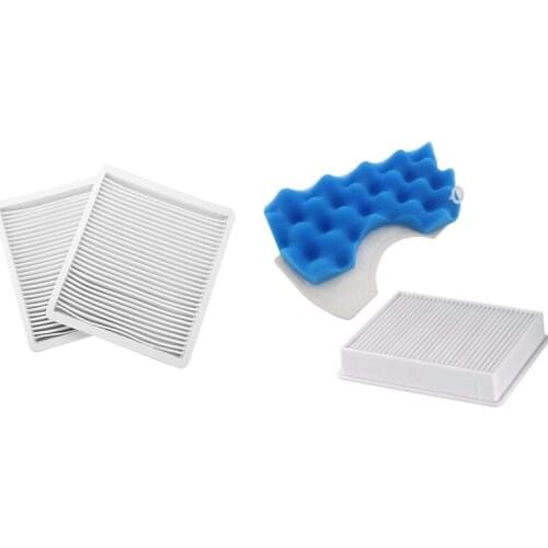 2Pcs Vacuum Cleaner Dust Filter Hepa Filter For Samsung Sc4300 Sc4470 White & 5Pcs Filter & Hepa Filter Replacement