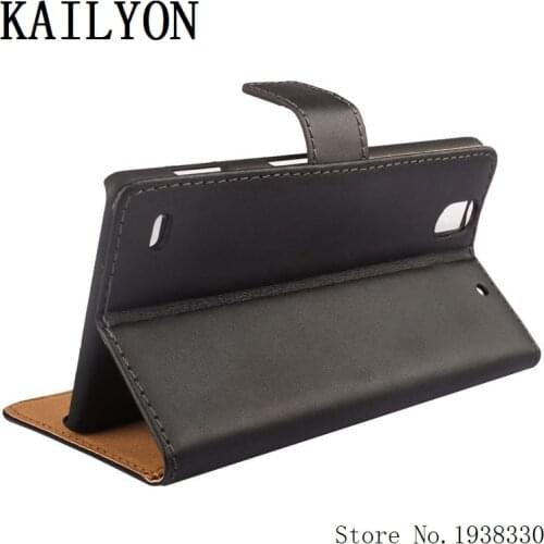 KAILYON Luxury Genuine Leather Case Cover For Sony Xperia C4 Dual E5303 E5306 E5353 Flip Wallet Stand Cell Phone Cover Protect S