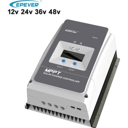 EPever 100A MPPT Solar Charger Controller 12V 24V 36V 48V Backlight LCD for Max 200V PV Input Real time Recording Tracer10420AN