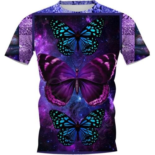 CLOOCL Summer Men T-shirt Beautiful Butterfly 3D Printed Short Sleeve Tee Shirts Harajuku Casual Unisex Tops