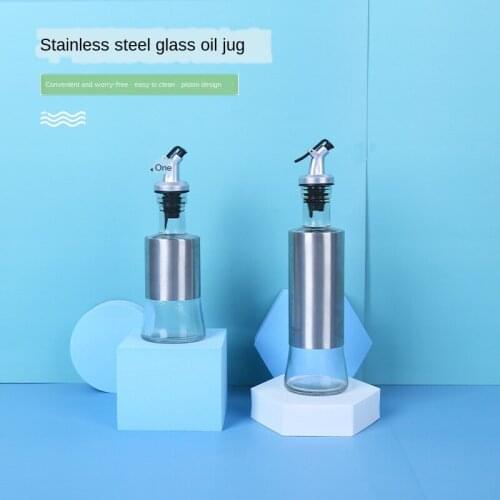Stainless Steel Oiler Creative Household Leakproof Glass Oil Bottle Kitchen Supplies kitchenware cooking gadgets