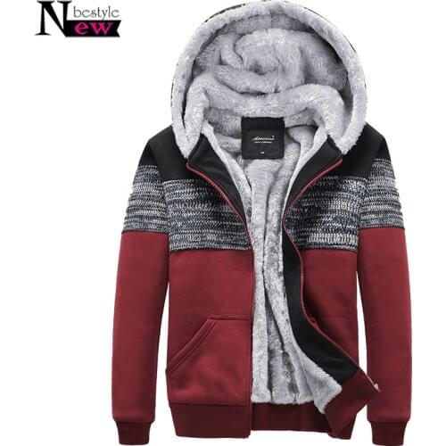 Fashion New Bomber Jacket Men Thicken Fleece Coat Men Autumn Winter Warm Hip Hop Streetwear Slim Fit Hooded Coat Baseball Jacket