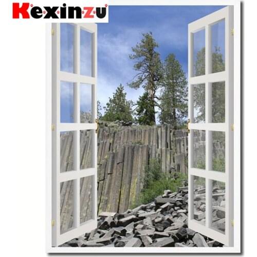Kexinzu Full 5D DIY Square/ Round Diamond Painting"Stone Scenery" 3D Embroidery Cross Stitch Mosaic diamondpainting Gift