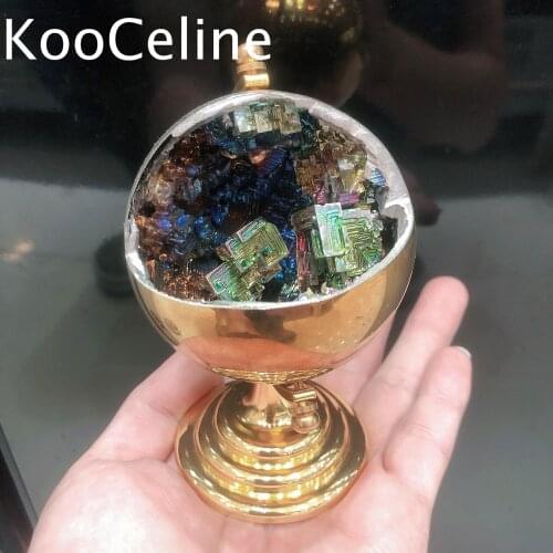 Natural Crystals Quartz Bismuth Ore Stones Tellurion Specimen Energy Reiki Room Office Aquarium Decoration Accessories Gemstone