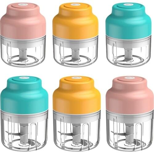 New 100/250ml Mini Electric Garlic Masher Mincer USB Wireless Vegetable Chili Meat Grinder Food Chopper Kitchen Tool