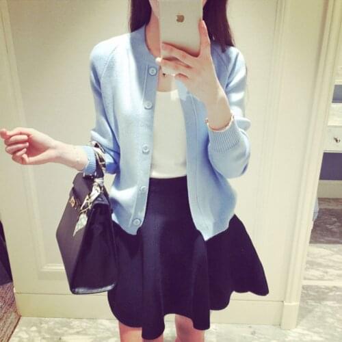 2021 spring and autumn new sweater, womens short jacket, loose top, knitted bottomed cardigan