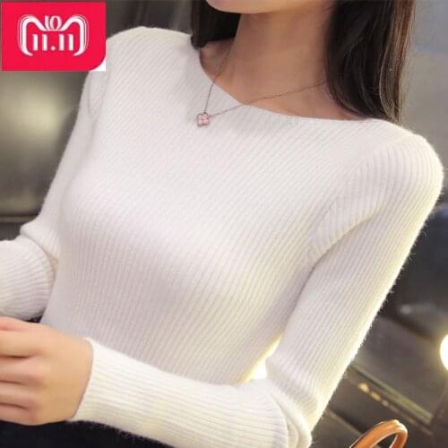 2021 Autumn winter cashmere sweater women fashion sexy big Slash neck women sweaters pullover warm Long sleeve Knitted Sweaters
