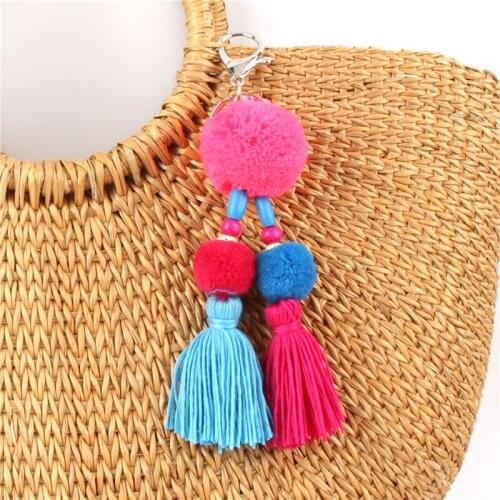 LZHLQ Colorful Pompones For Purse Cute Pom Pom Tassels Pompom For Women Bag Decoration Pendant Accessories Fashion Jewelry