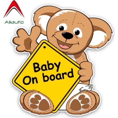 Aliauto Cartoon Warning Car Sticker Baby on Board Decoration Vinyl Decal Cover Scratches for Smart Audi B8 Chevrolet ,15cm*14cm