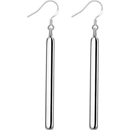 New 925 Silver Earrings Oblong Earrings For Women Charm Jewelry Wedding Gifts