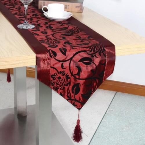 Table Cloth Vintage Flower tablecloth Raised Flower Blossom Flocked Damask Table Party Wedding Decoration