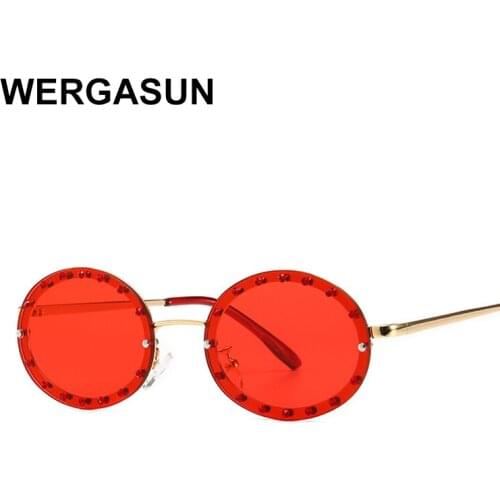 WERGASUN Vintage Round Sunglasses Women Ladies Fashion Shade Brand Designer Metal Frame Sun Glasses uv400