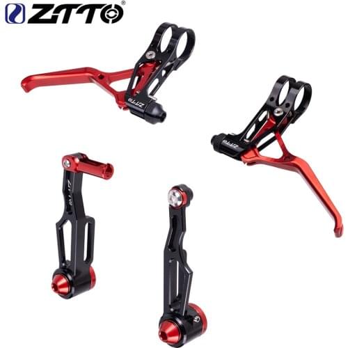 ZTTO Ultralight Folding Bike Brake Caliper CNC V Brake Lever Kid Bicycle Brakes MTB Calipers Lightweight Brake Set Adjustable