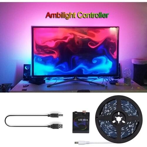 DIY Ambient Light USB LED Strip light RGB Dream color strip for Desktop PC Screen Backlight lighting 1M 2M 3M 4M 5M