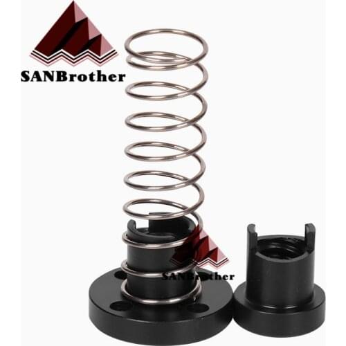 T8 Anti Backlash Spring Loaded Nut Elimination Gap Nut for 8mm Acme Threaded Rod Lead Screws DIY CNC 3D Printer Parts