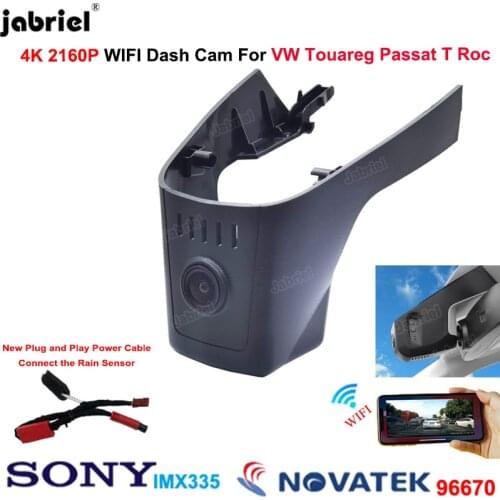 New 4K Wifi Dash Cam Car DVR Camera Recorder For VW Touareg Passat T Roc For Volkswagen Touareg Passat T Roc 2018 2019 2020 2021