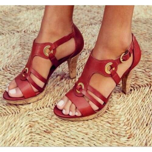 Womens Pumps Fashion Roman sandals Summer Sexy Exquisite Open Toe Ladies Shoes Female Increased Stiletto Super High Heel Sandals