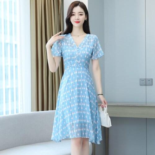 Midi Dress Vintage Print 2021 Summer High Quality Chiffon Beach Plus Size Chic Sundress Women Elegant Bodycon Sexy Party Vestido