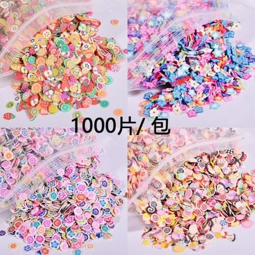 1000Pcs Polymer Clay Flower Crafts Flatback Scrapbooking For Embellishments Nail Stickers Art Decoration Diy Accessories