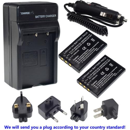 2X Battery + Charger for Fujifilm NP-60 FNP60 HP Photosmart R607 707 837 967