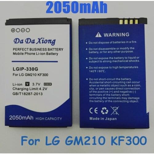 2050mAh LGIP-330G LGIP330G Battery for LG GM210 KF240 KF245 KF300 KF305 KF330 KM380