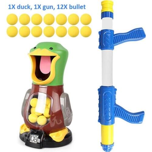 Air Powered Safety Soft Bullet Toy Target Bullet Toy Indoor Outdoor Bears Shooting Gun Game Toys for Children Christmas Gift