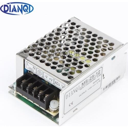 DIANQI power supply unit 25w 5v 12v 15v 24v 5a 2.1A 1.7a 1.1a power suply 25w 12v mini size din led ac dc converter