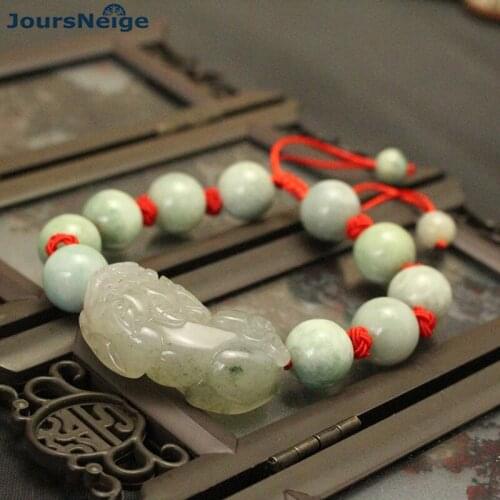 Wholesale Guilin chicken blood Natural Stone Bracelets PiXiu Brave Troops Manual Weave Stone Bracelets For Women Men Jewelry