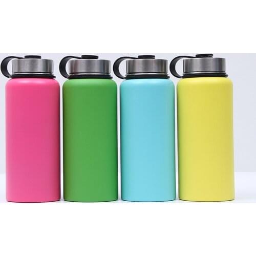 32oz 40oz Stainless Steel Water Bottle Sport Insulated Wide Mouth Travel Portable Thermos Vacuum Flask With Lid