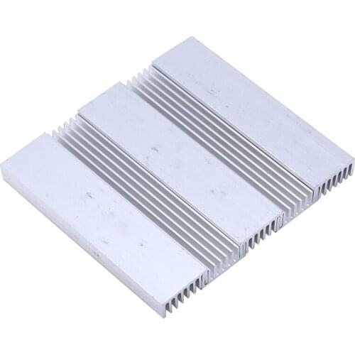 5pcs Silver Heatsink Cooler Mayitr Aluminum Heat Sink Chip 100*25*10mm for IC LED Power Transistor Heat Dissipation