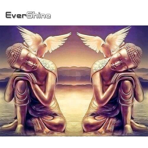 Evershine 5D Diamond Embroidery Full Display Buddha Diamond Painting Religion Rhinestones Pictures Diamond Mosaic Icons Beadwork