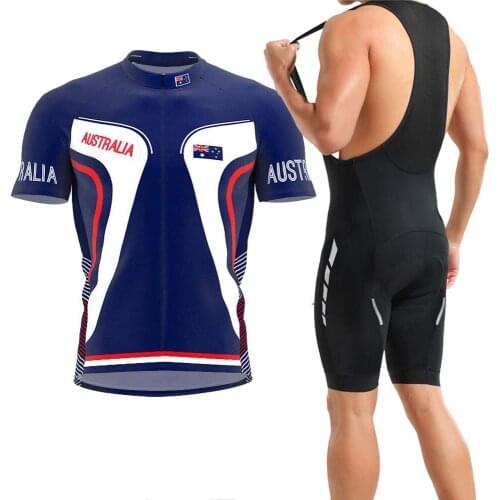 Classic Retro Austrialia Mens Summer High Quality Pro Team Cycling Jersey Set Breathable Short Sleeve MTB Wear Bike Clothing