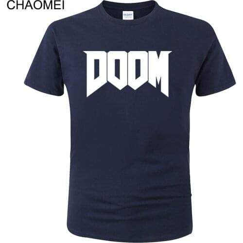 2020 Summer Fashion Doom T-shirt Game Printed T Shirt Men 100% Cotton Short Sleeve Casual Streetwear Homme Tops Tees C154