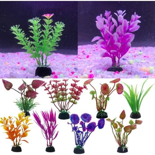 Hot Artificial Simulation Water Plant Grass Aquarium Decorations Plants Fish Tank Grass Flower Ornament Decor Aquatic Accessorie