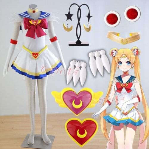 Hot Halloween Anime Magical Girls Dress Sexy Tsukino Usagi Princess Cosplay Costumes Women Dress Suit