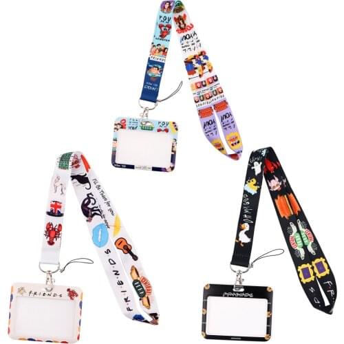 JF745 TV Show Friends Lanyards ID Badge Holder Keychain ID Card Passport Gym Mobile Badge Holder Lanyard Key Holder