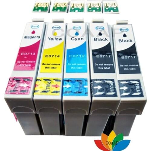 5x Compatible 711 T0715 XL ink cartridge for Epson Stylus DX7400 DX7450 DX8400 DX8450 DX9400F BX300F BX300FW BX310FN printers