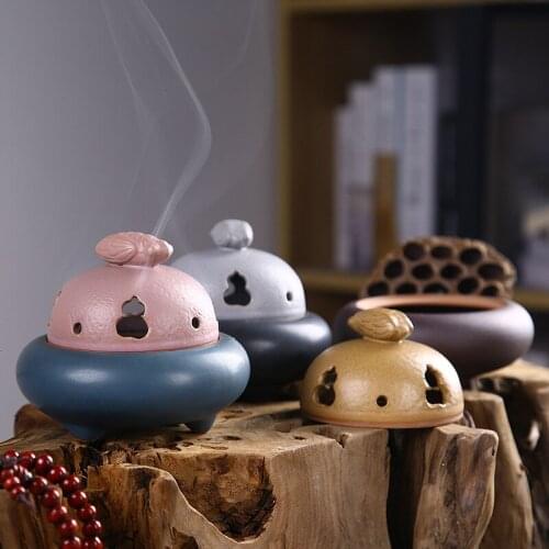 Ceramic antique incense burner household incense sandalwood stove Tea ceremony for Buddhas office aromatherapy furnace
